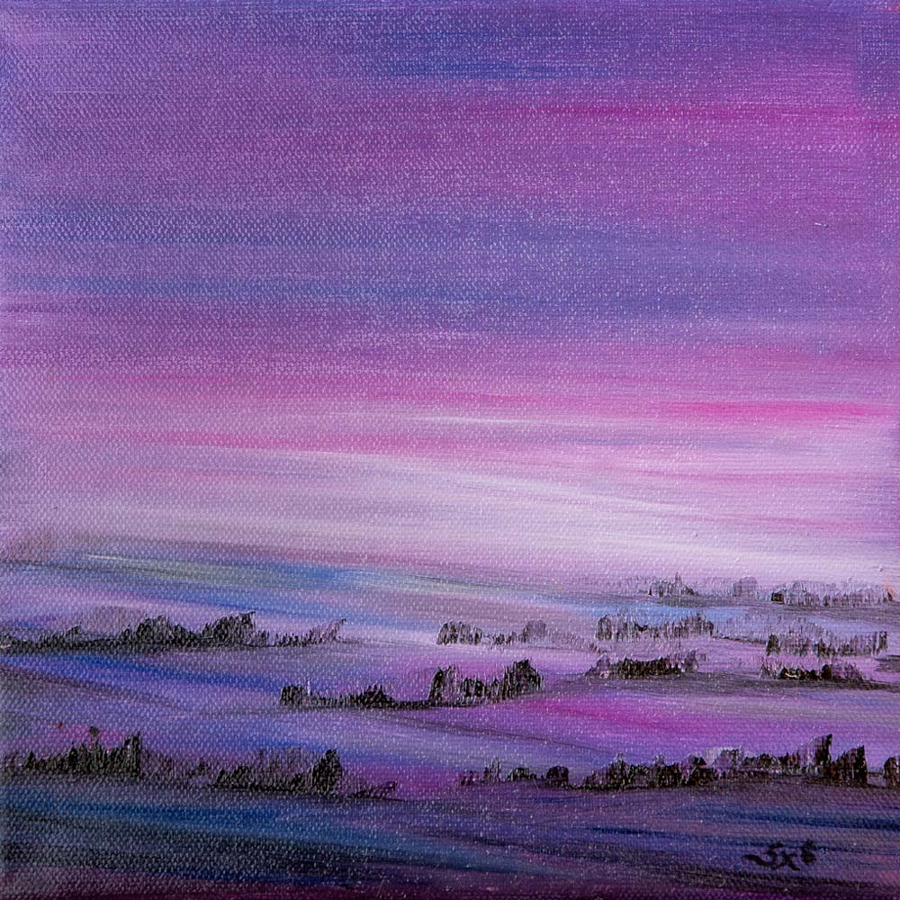 Ilaria Sperotto | visual artist - olio su tela - CITTÀ VIOLA | VIOLET CITY