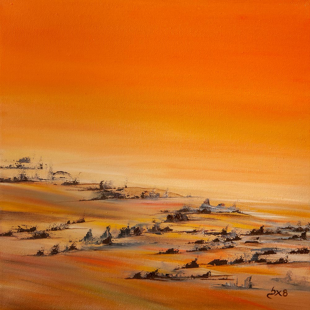 Ilaria Sperotto | visual artist - olio su tela - PAESAGGIO ARANCIONE | ORANGE LANDSCAPE